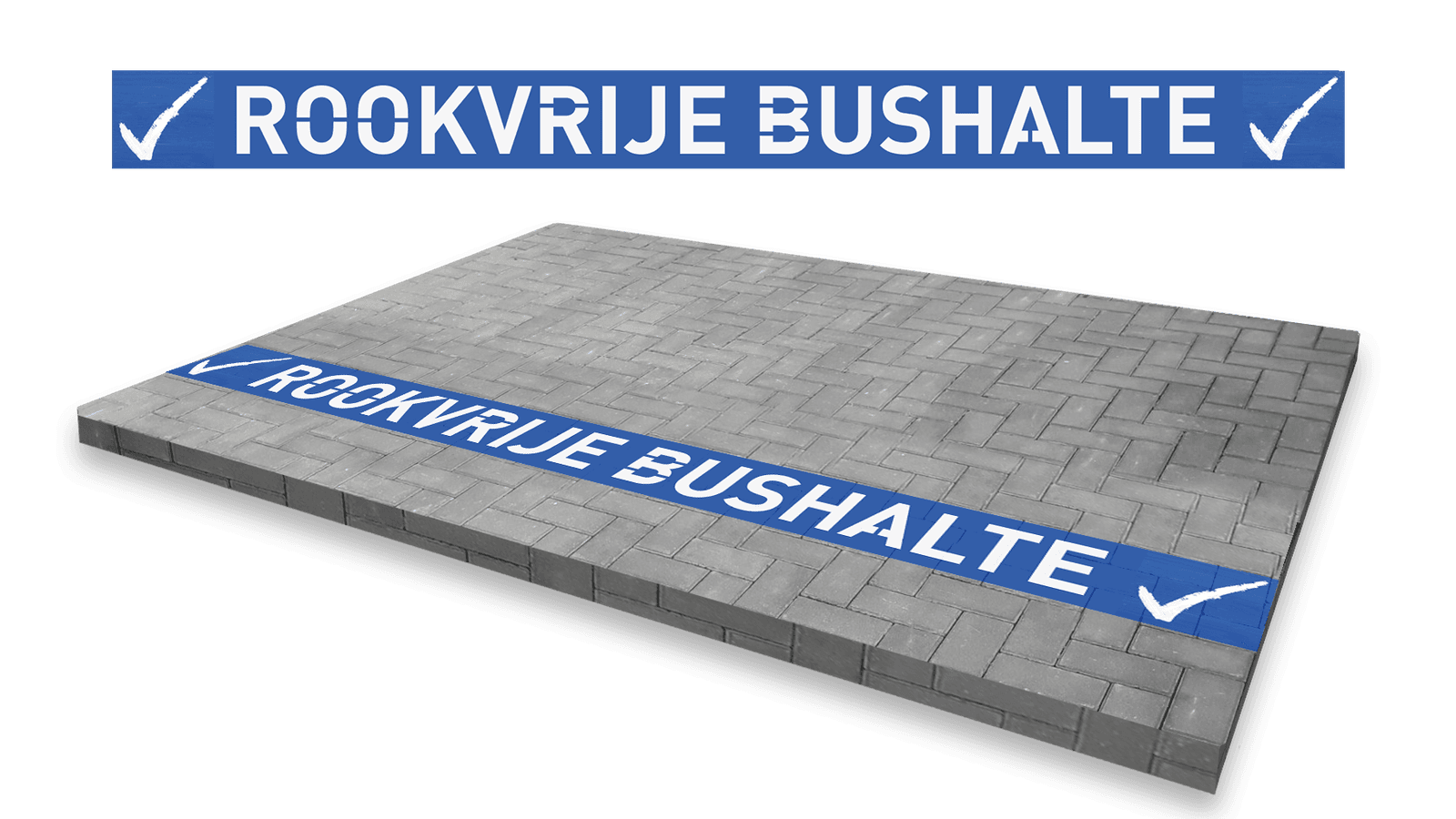 Wegmarkering Rookvrije Bushalte - wegenverf