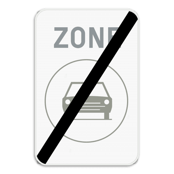 Verkeersbord SB250 ZC5/ - einde