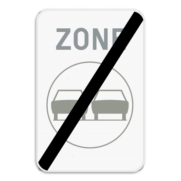 Zonebord SB250 ZC35/ – Einde zone verboden links inhalen
