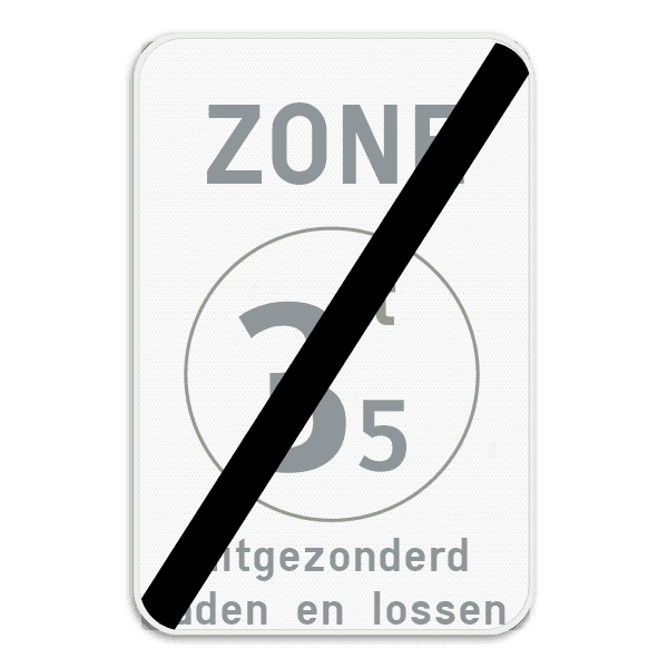 Verkeersbord SB250 ZC21T/ - Einde