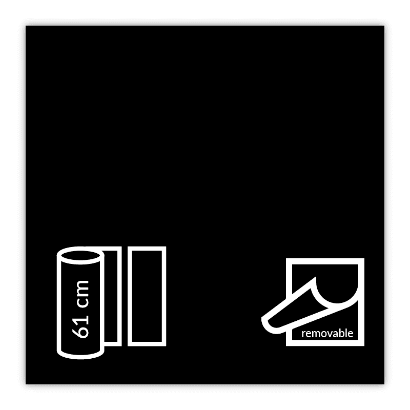 Vinyle noir brillant - Amovible