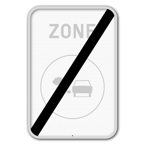 Panneau G2000 - F118 - Fin d’une zone de basses émissions