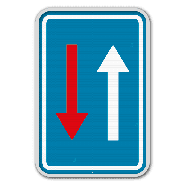 Panneau G2000 - B21 - Passage étroit - Priorité de passage