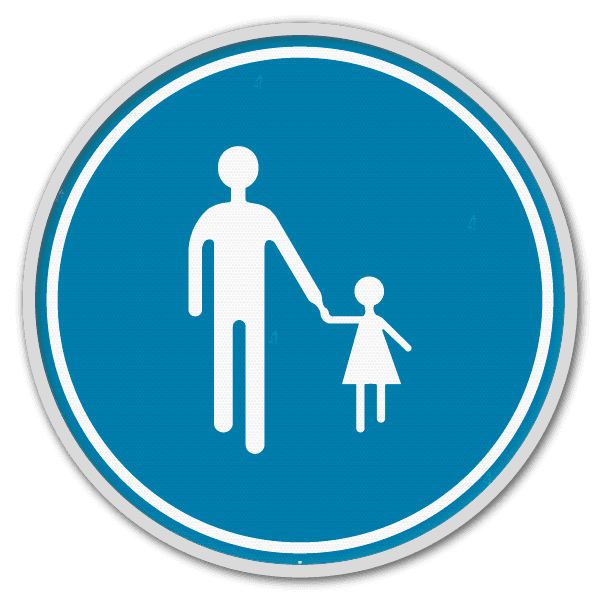 Panneau d'obligation G2000 D11 - Chemin obligatoire pour les piétons