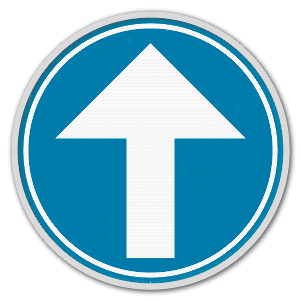 Panneau d'obligation G2000 D1a - Obligation de suivre tout droit