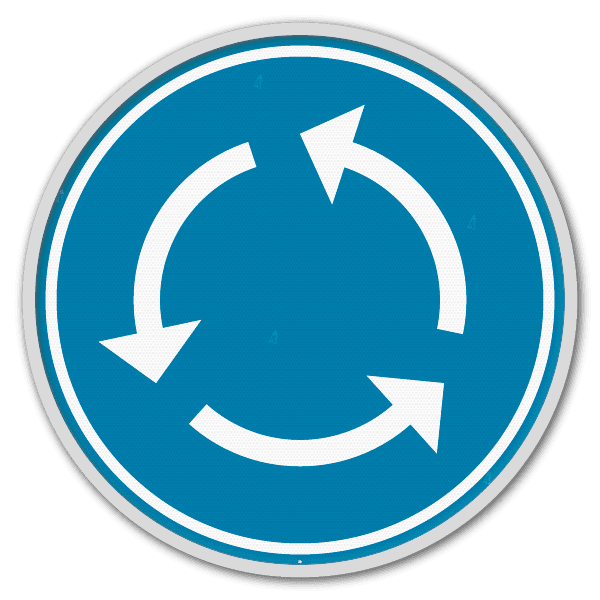 Panneau d'obligation G2000 D5 - Sens giratoire obligatoire