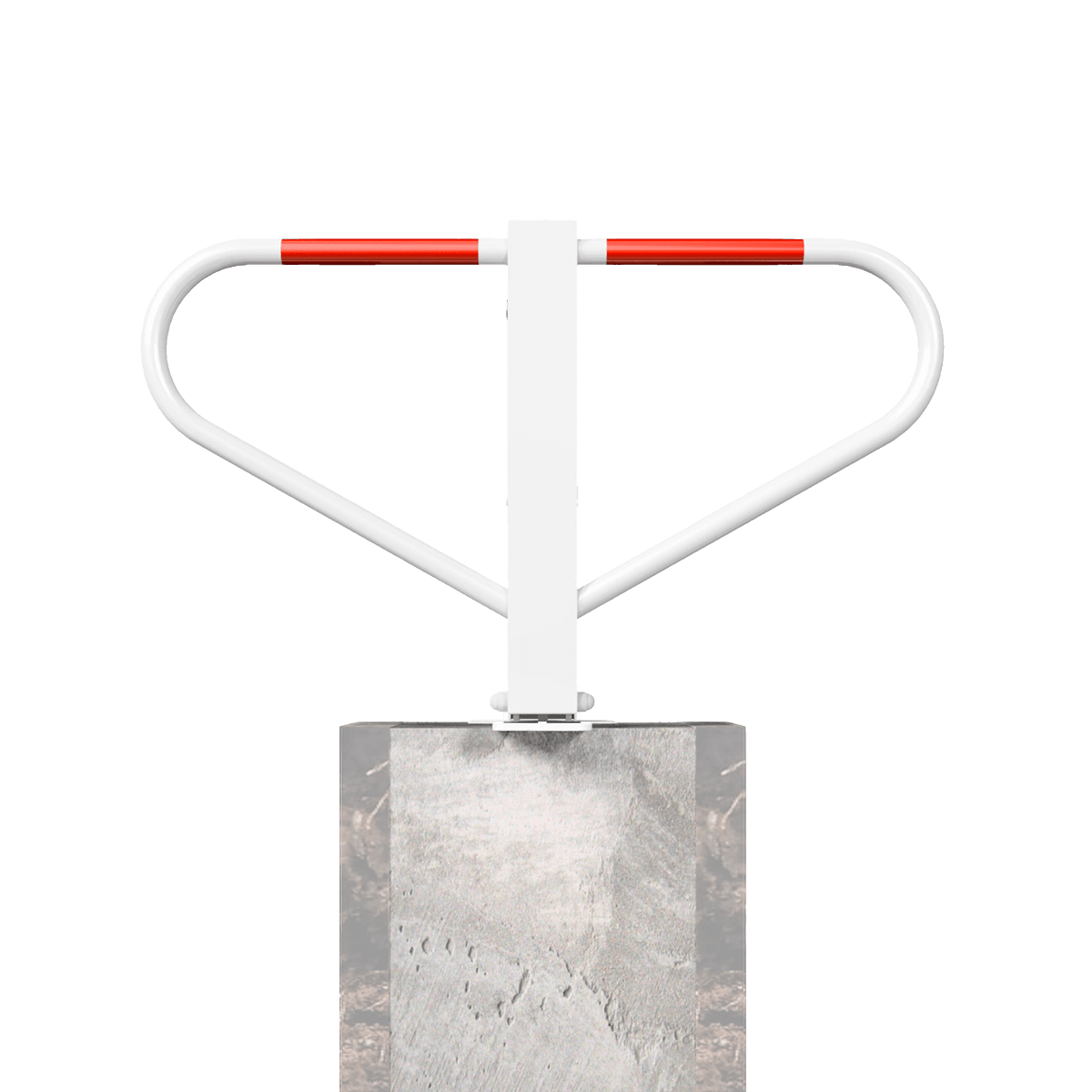 Barrière anti-stationnement rabattable blanche ou galvanisée 800 mm