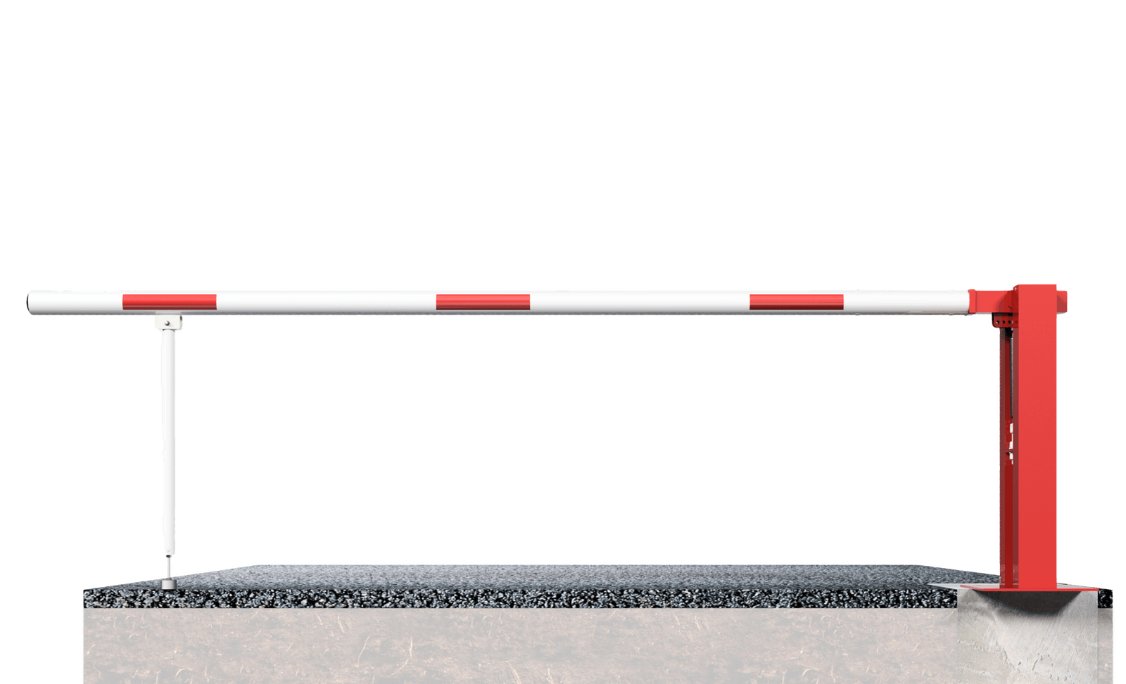 Barrière levante (SH2) - RAL3020 - verrouillable - avec ressort à gaz