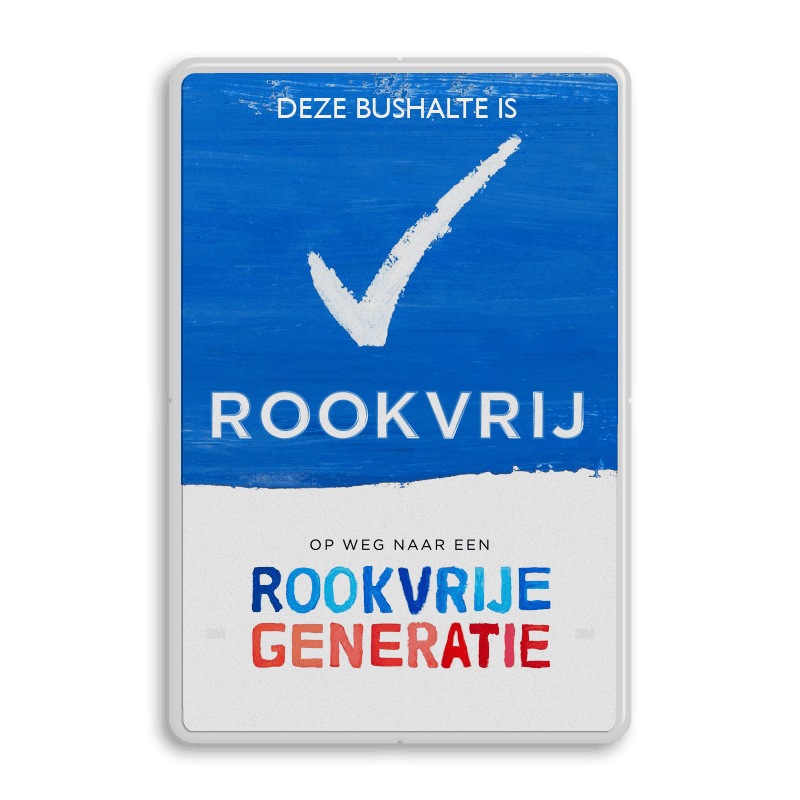 Informatiebord Rookvrije Bushalte - Rookvrije Generatie