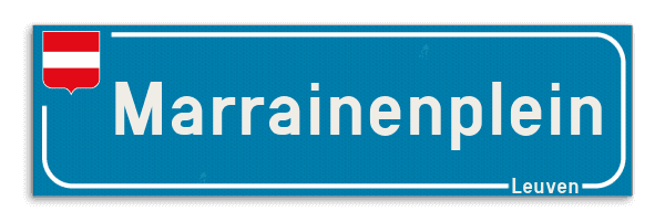 Personaliseerbaar Leuvens straatnaambord