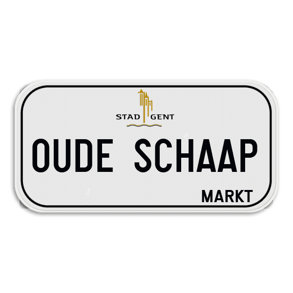 Personaliseerbaar Gents straatnaambord SB250