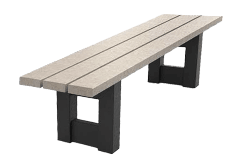 Banc public sans dossier - Bicolore - Modèle London