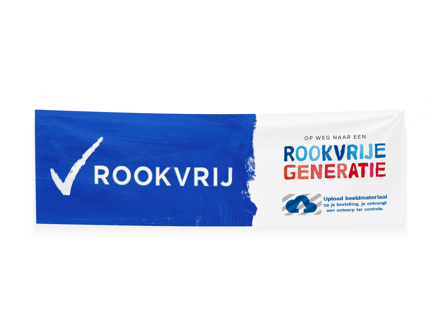 Spandoek Rookvrije Generatie - Met logo en/of beeldmerk