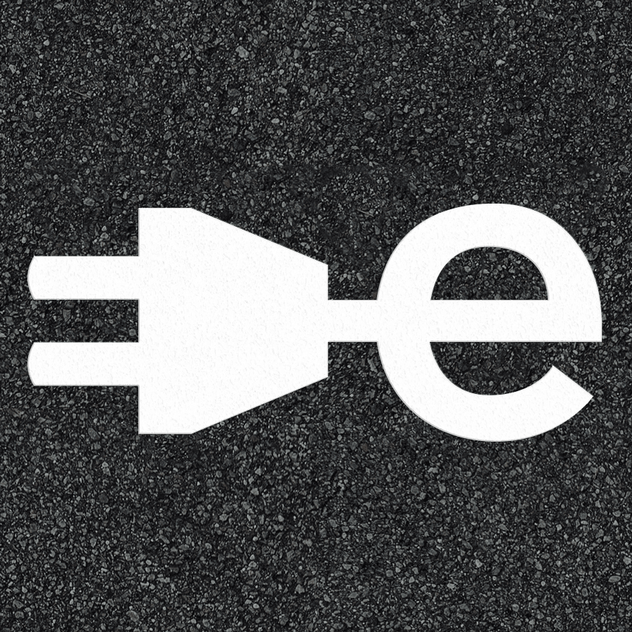 Marquage thermoplastique - Borne de recharge pour voiture électrique