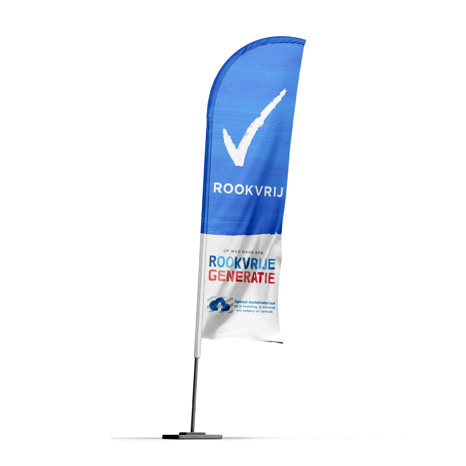 Beachflag 800x2200mm - Rookvrije Generatie