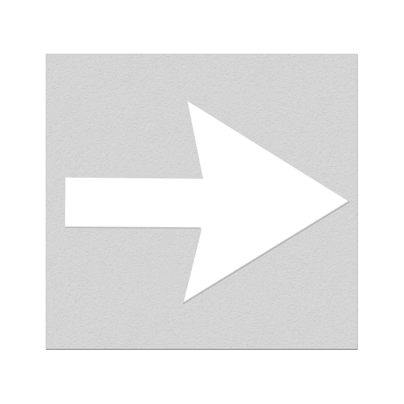 Wegmarkering spuitmal PVC (5mm) - Sjabloon pijl