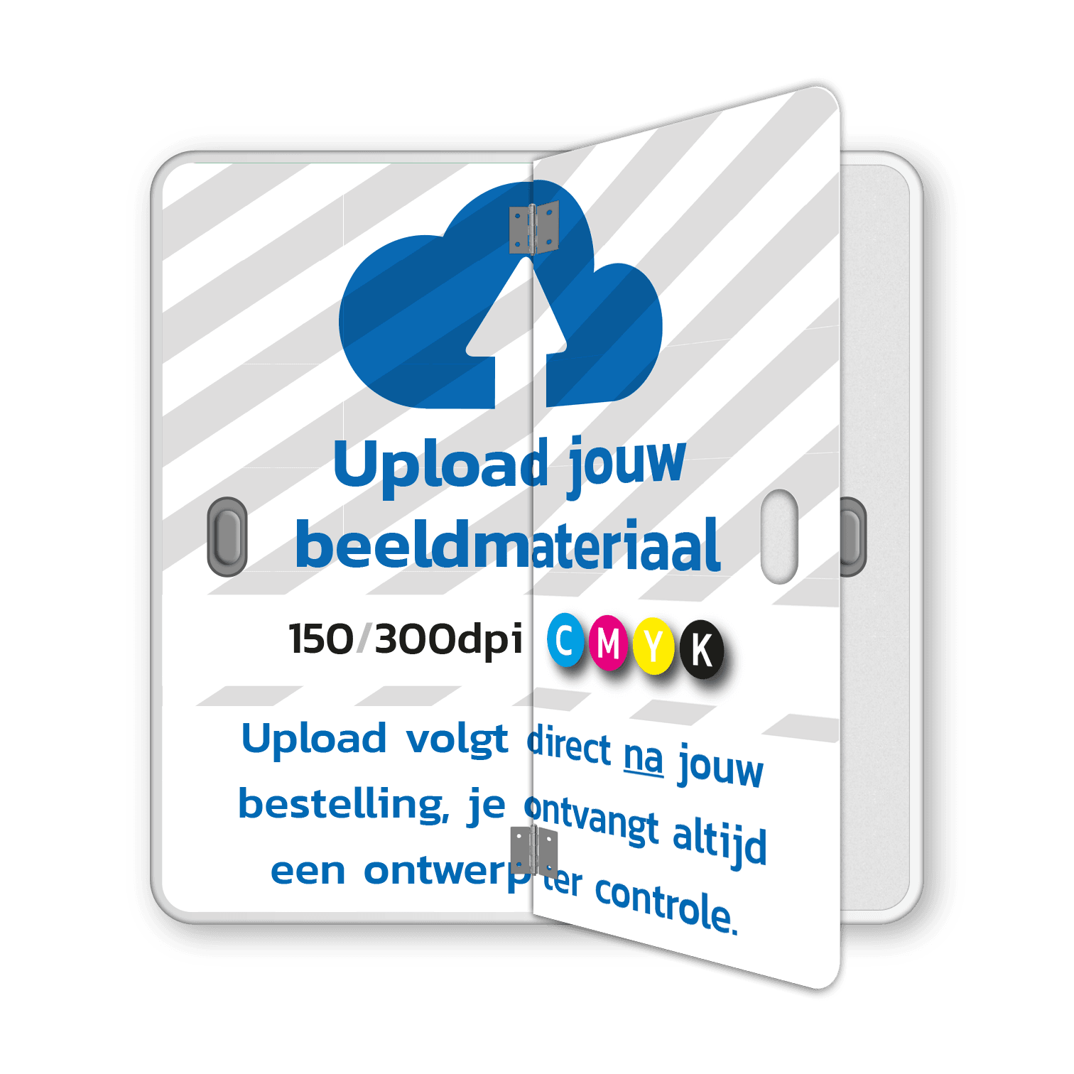 Klapbord DOR aluminium 2/3/4 standen - eigen ontwerp - reflecterend