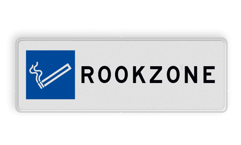 Bord rookzone - reflecterend