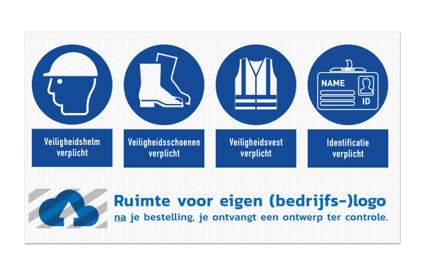 Werfbord | 4 Pictogrammen + Logo