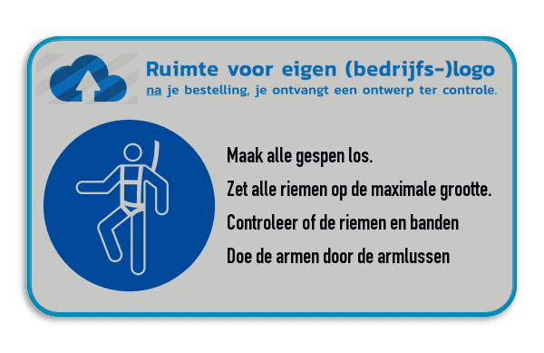 Werfbord | Logo + 1 Pictogrammen met aanpasbare tekst