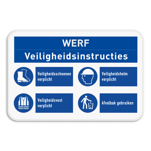 Werfbord met banners + 4 pictogrammen