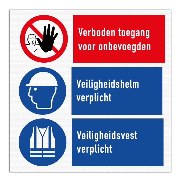 Werfbord met 3 PBM pictogrammen
