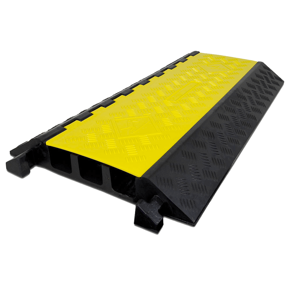 Kabeldrempel rubber 3-kanaals tot 55mm - 900x590x75mm