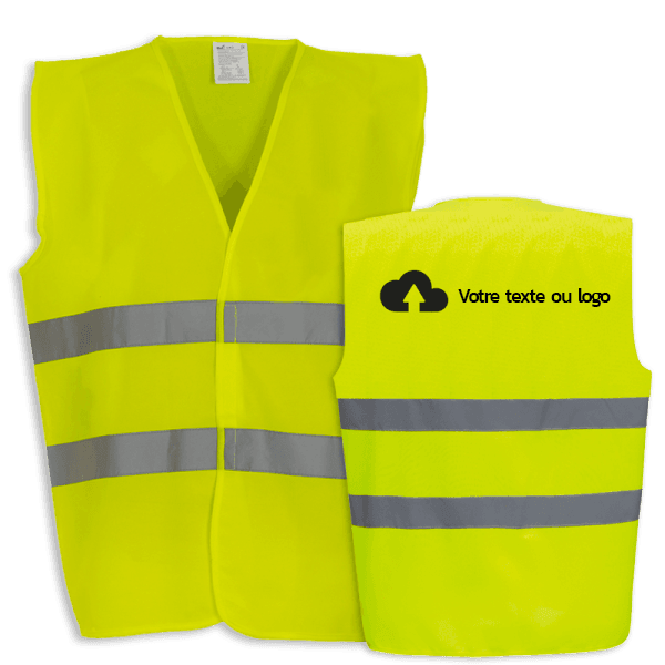 Gilet fluorescent avec impression
