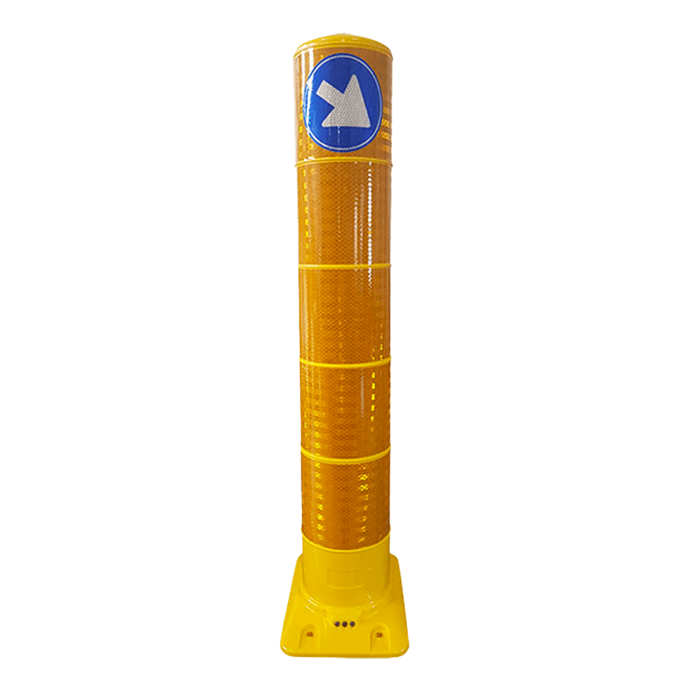 Flexpost BB22 geel met RVV D02 - Flexibele zuil Ø160x1000mm - reflecterend klasse 3