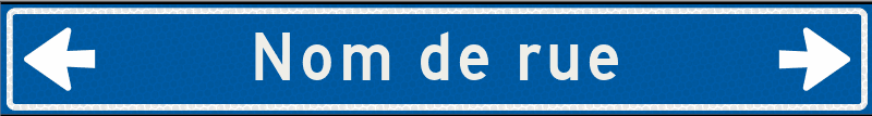 Panneau directionnel 1500mm de large, 1 ligne (200mm de haut)