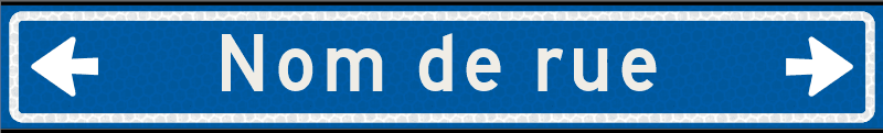 Panneau directionnel 1000mm de large, 1 ligne (150mm de haut)