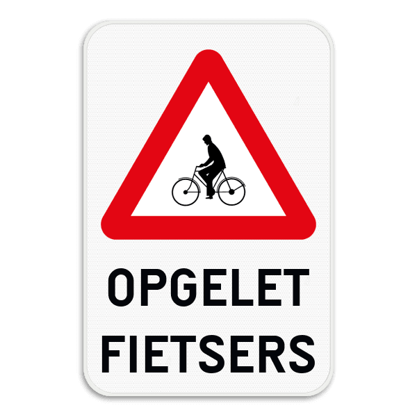 Informatiebord - A25 Opgelet fietsers