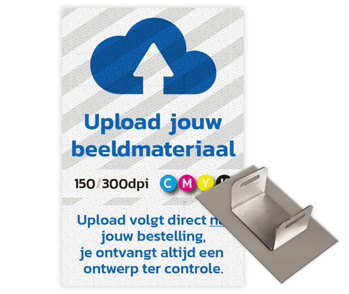 Routebord RVS - 120x80x2mm - incl. U-beugel met sleuven