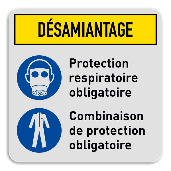 Panneau de danger avec instructions