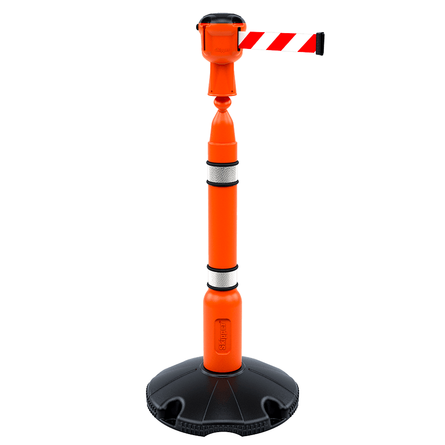Skipper afzetpaal oranje met voet - t.b.v. kegellint kop