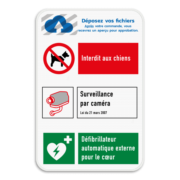 Panneau de sécurité | 3 symboles + bannières