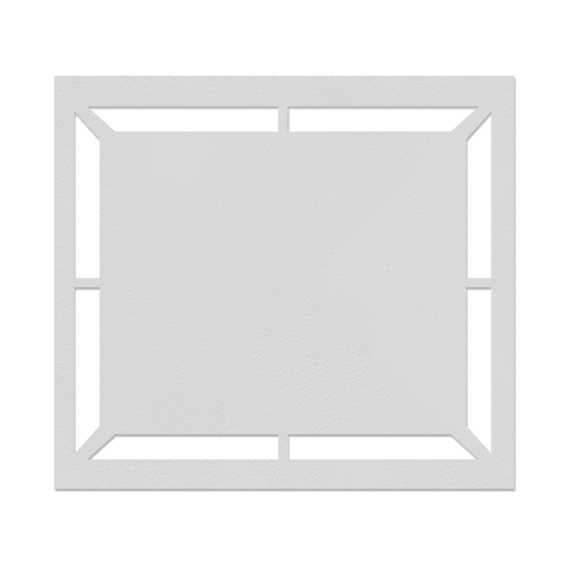 Wegmarkering spuitmal PVC (5mm) - Sjabloon rechthoek