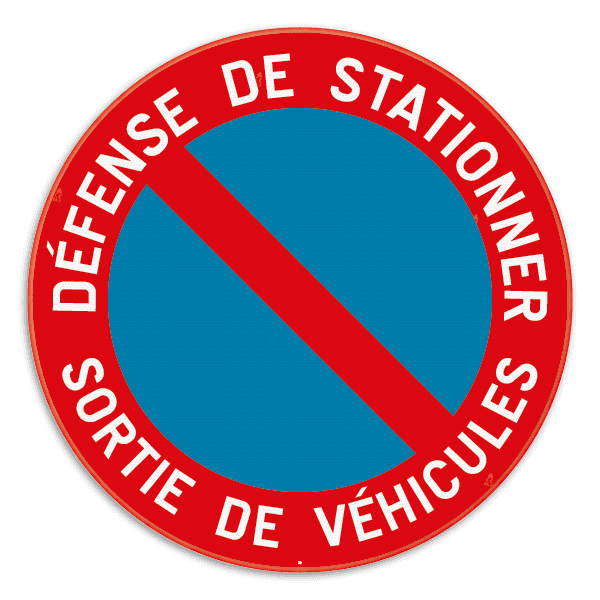 Panneau de stationnement - E1 - Sortie de véhicules