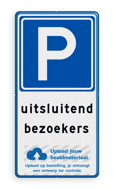 Verkeersbord RVV E04 met eigen tekst en logo