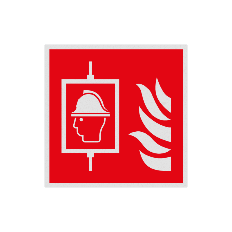 Veiligheidspictogram F017 - Brandweerlift - reflecterend