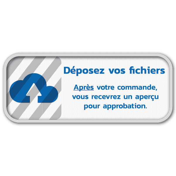 Panneau d'information 5:2 réfléchissant avec votre propre impression