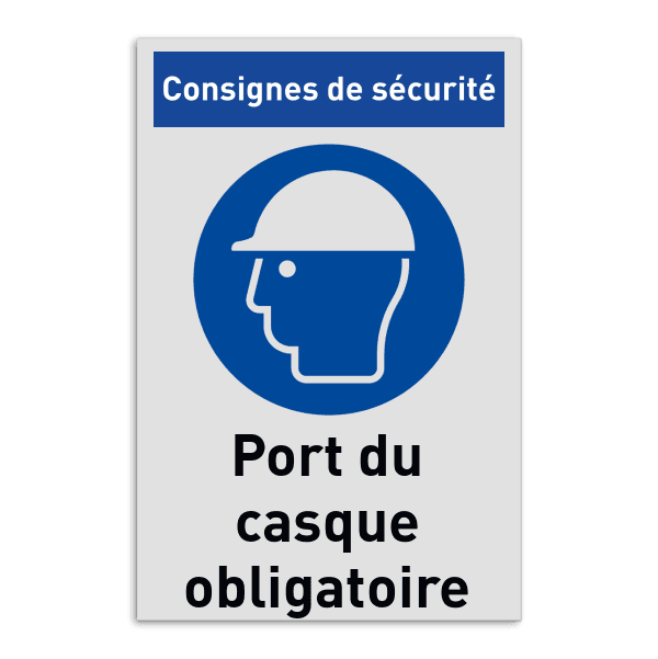 Panneau d'obligation - M014 - Port du casque est obligatoire