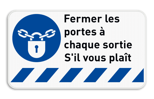 Panneau d'obligation - M028 - Verrouillage obligatoire
