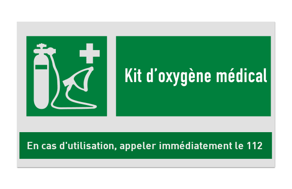 Panneau de sauvetage - E028 - Kit d’oxygène médical