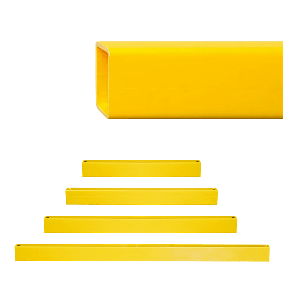 Traverse flexible TS-1 – Barrière de sécurité industrielle jaune