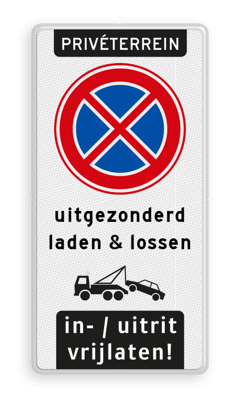 Bord E2 + uitgezonderd Laden/Lossen + inrit/uitrit vrijlaten