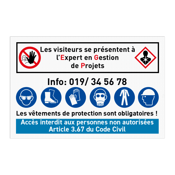 Panneau de sécurité⎢Les visiteurs rendent visie à l'expert en démolition d'amiante
