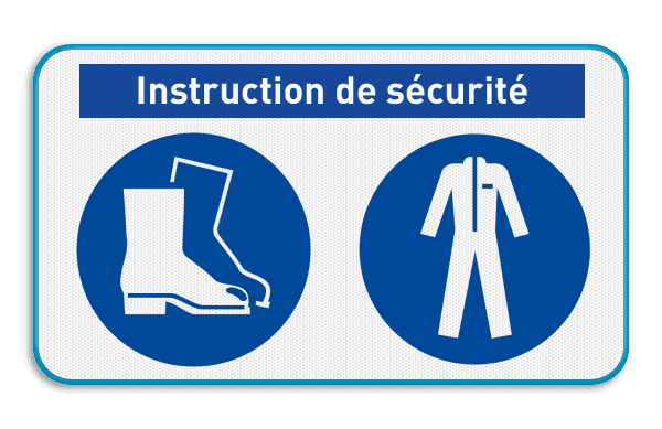 Panneau de sécurité - 2 pictogrammes