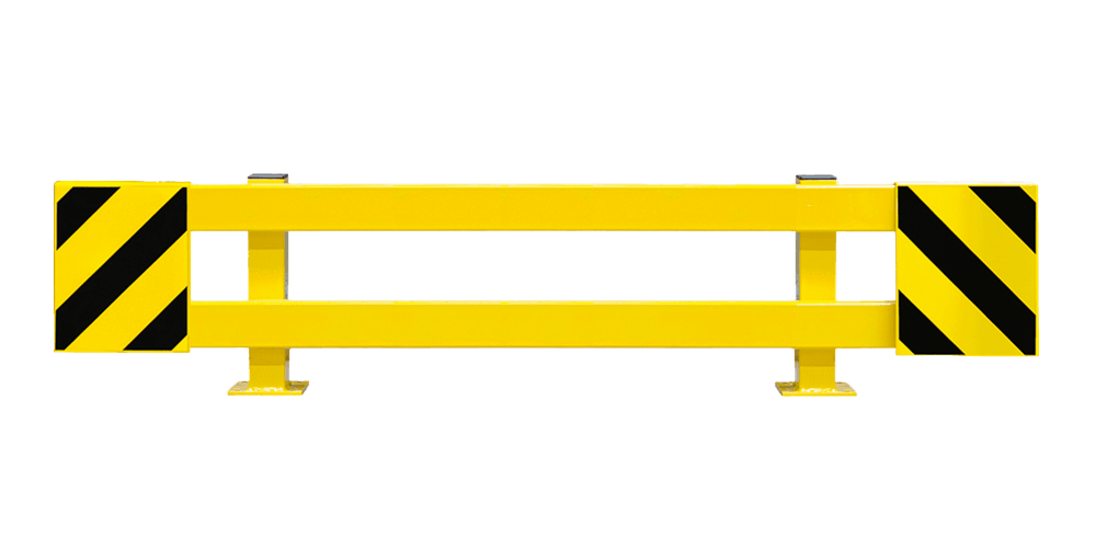 Regalanfahrschutz Stahl gelb/schwarz – 1700–2100mm – Bodenmontage