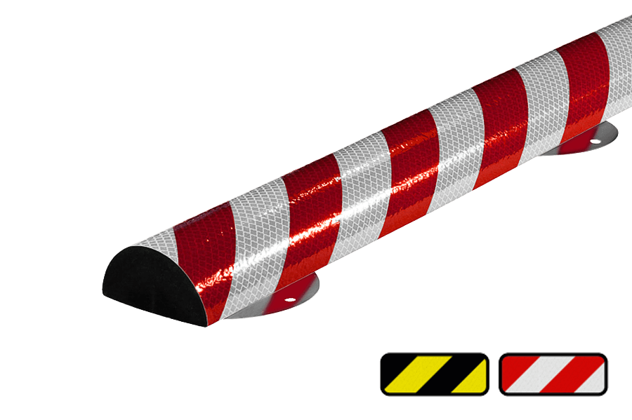 Stootbeschermer PU-schuim reflecterend Ø70mm type C+ - lengte 1 meter - schroefbaar